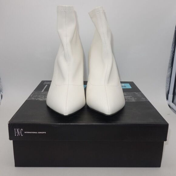 NEW INC International Concepts Women' s 11 White Bray Pointed Toe Ankle Booties - Picture 9 of 13